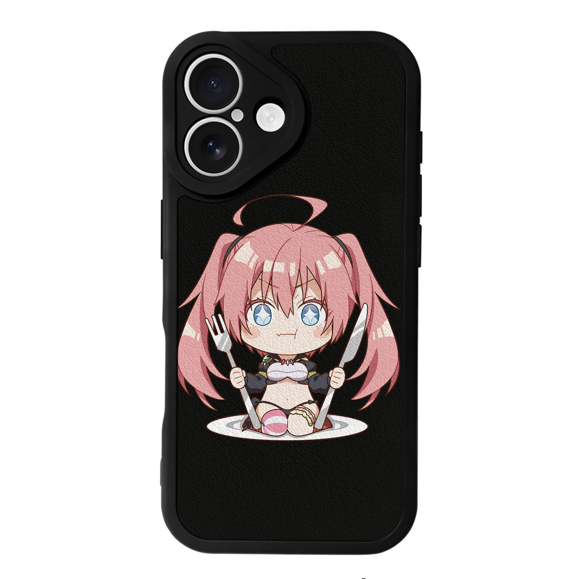 （画像用） 転スラ Regarding Reincarnated to Slime 【iPhone 16シリーズ対応】シリコンスマホケース（レザー調） 材質：シリコン